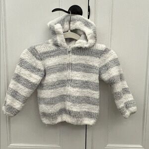 Angel Dear Gray and White Striped Hoodie